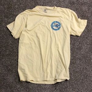 Comfort Colors Light Yellow Tee with Blue Logo